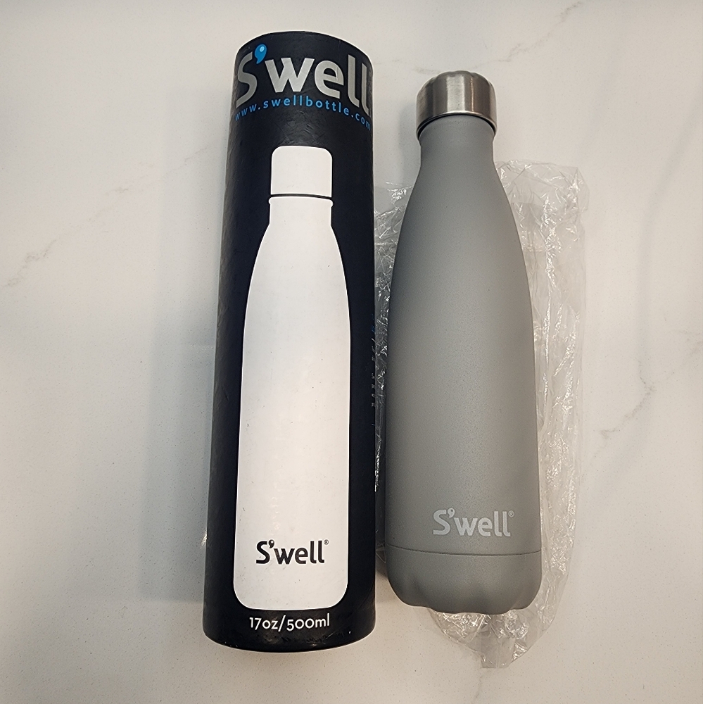 S'well Bottle 17 oz Stainless Water Bottle Stone Collection in Smokey Quartz New